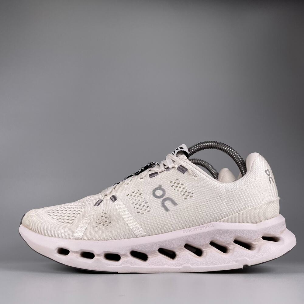 On Cloudsurfer Women's Size 9.5 Gray White Running Shoes Athletic Sneakers GUC
